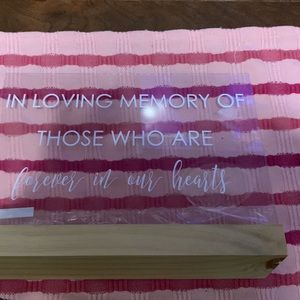 I’m loving memory sign